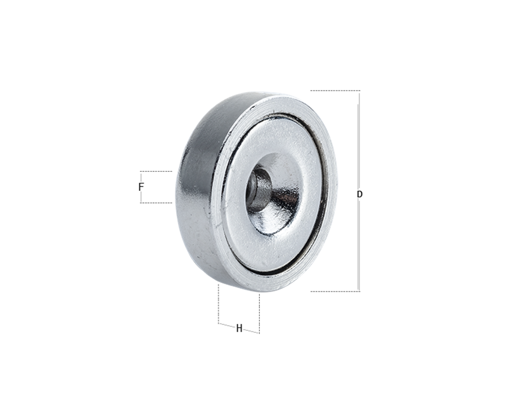 magnete tondo_sm30_italfit.png Magnete Permanente Neodimio Disco Foro Svasato Passante d.3 Forza kg.7,5 mm.16x3,5h | Italfit Magneti - immagine 1
